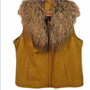 TERRY LEWIS GENUINE LEATHER VEST Sz L